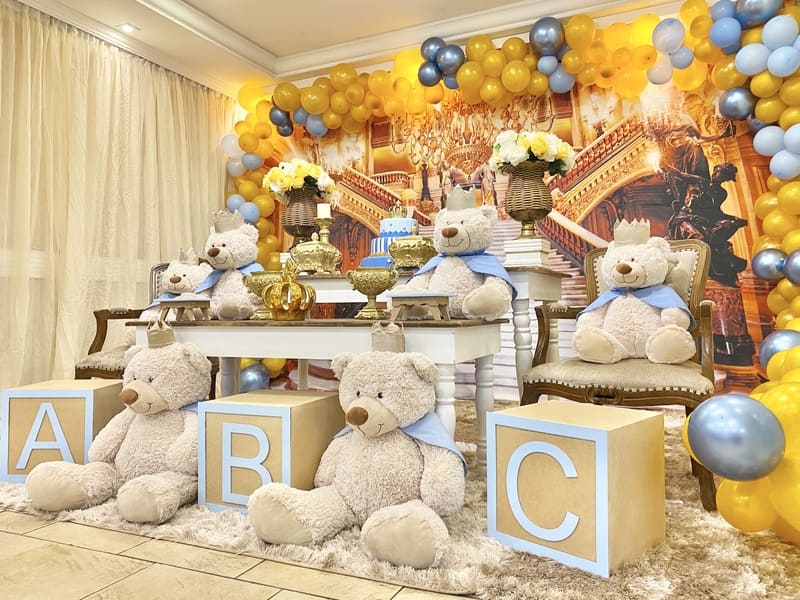 quanto custa uma festa ursinho príncipe completa