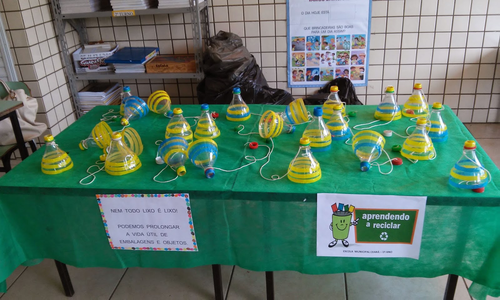 ideias feira de ciências reciclagem fácil