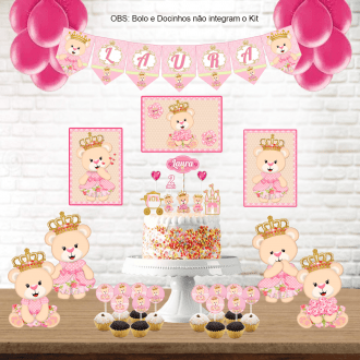 10 ideias criativas decoração festa ursinha princesa