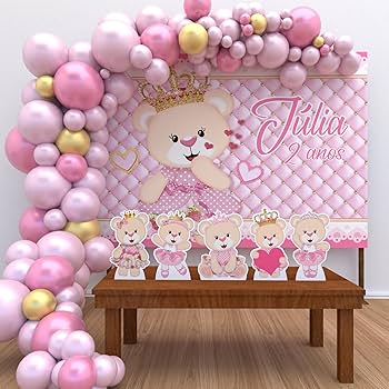 centro de mesa ursinha princesa passo a passo