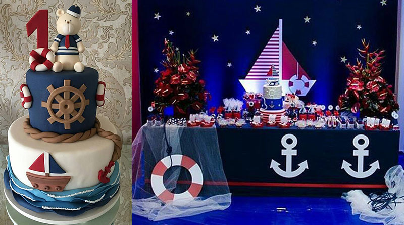 decoração de mesa principal festa marinheiro simples passo a passo