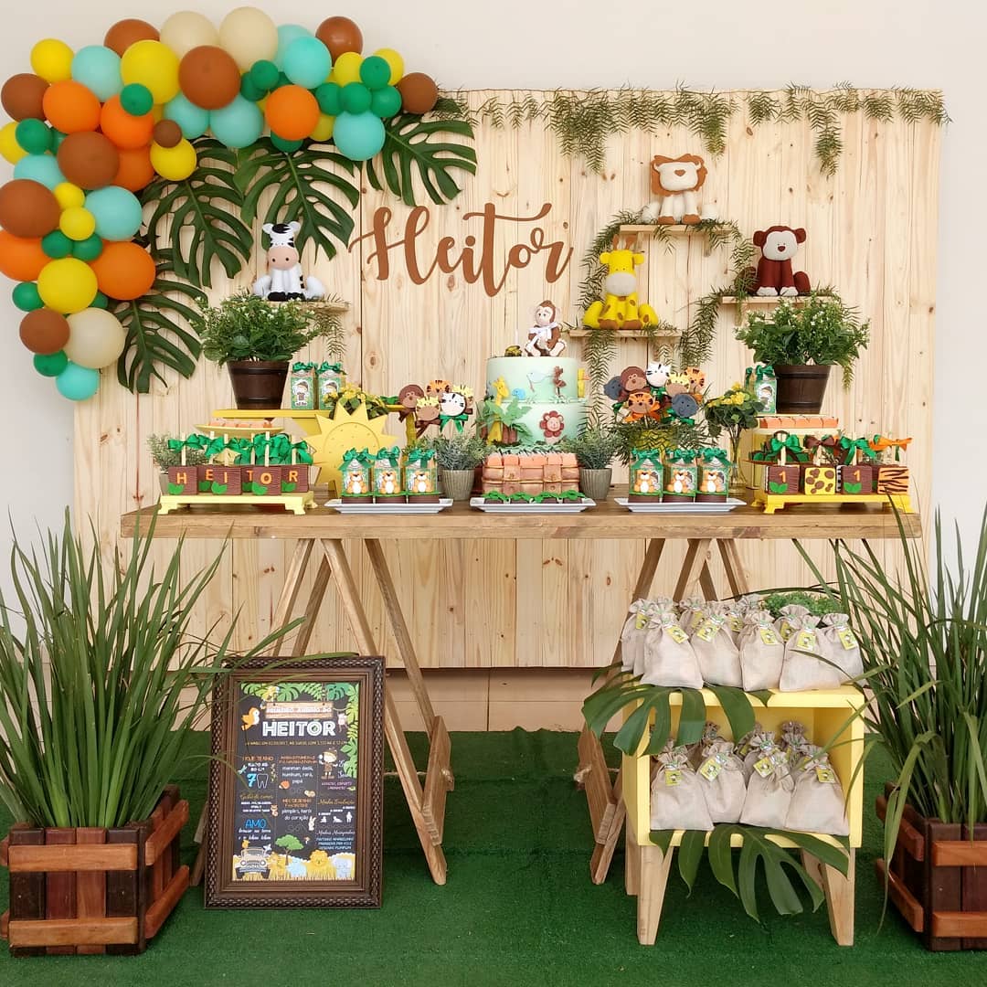 kit festa safari pronto ou DIY qual escolher