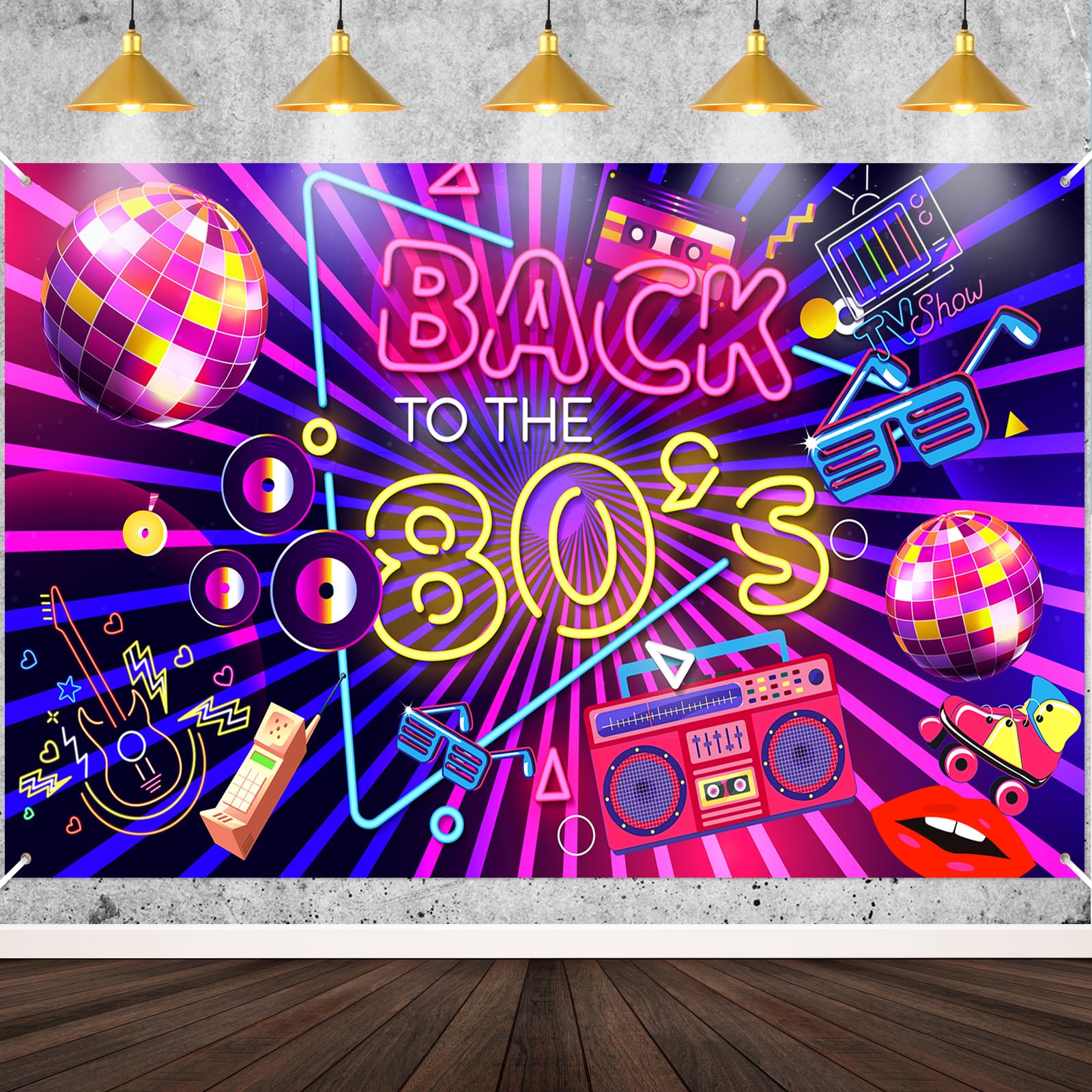 decoração anos 80 simples
