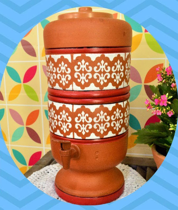 filtro de barro decorado vs filtro de barro simples