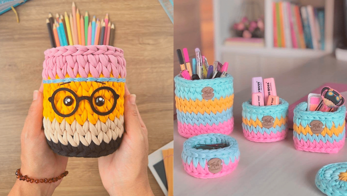 como fazer bolsa de fio de malha passo a passo