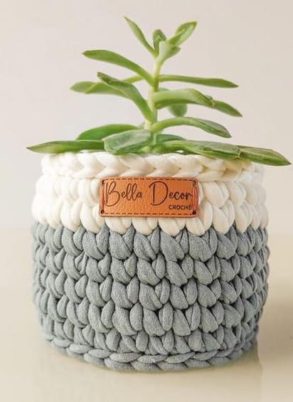 pufe de crochê fio de malha tutorial