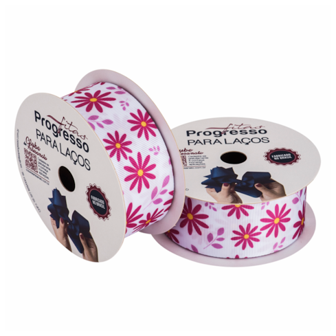 fita gorgurão decorada 38mm laço boutique