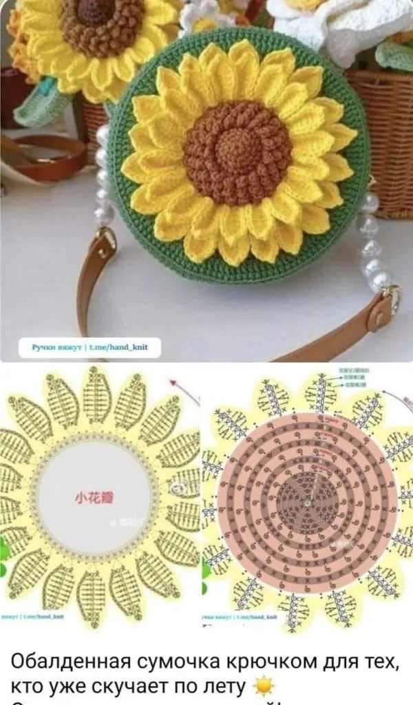 ideias de flores de crochê com gráfico para inspiração