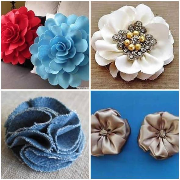 ideias criativas de flores de tecido para decoração