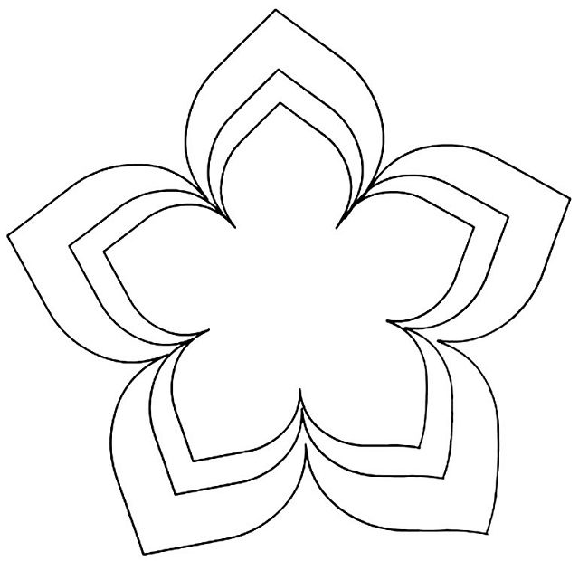 molde de flor gigante para imprimir grátis