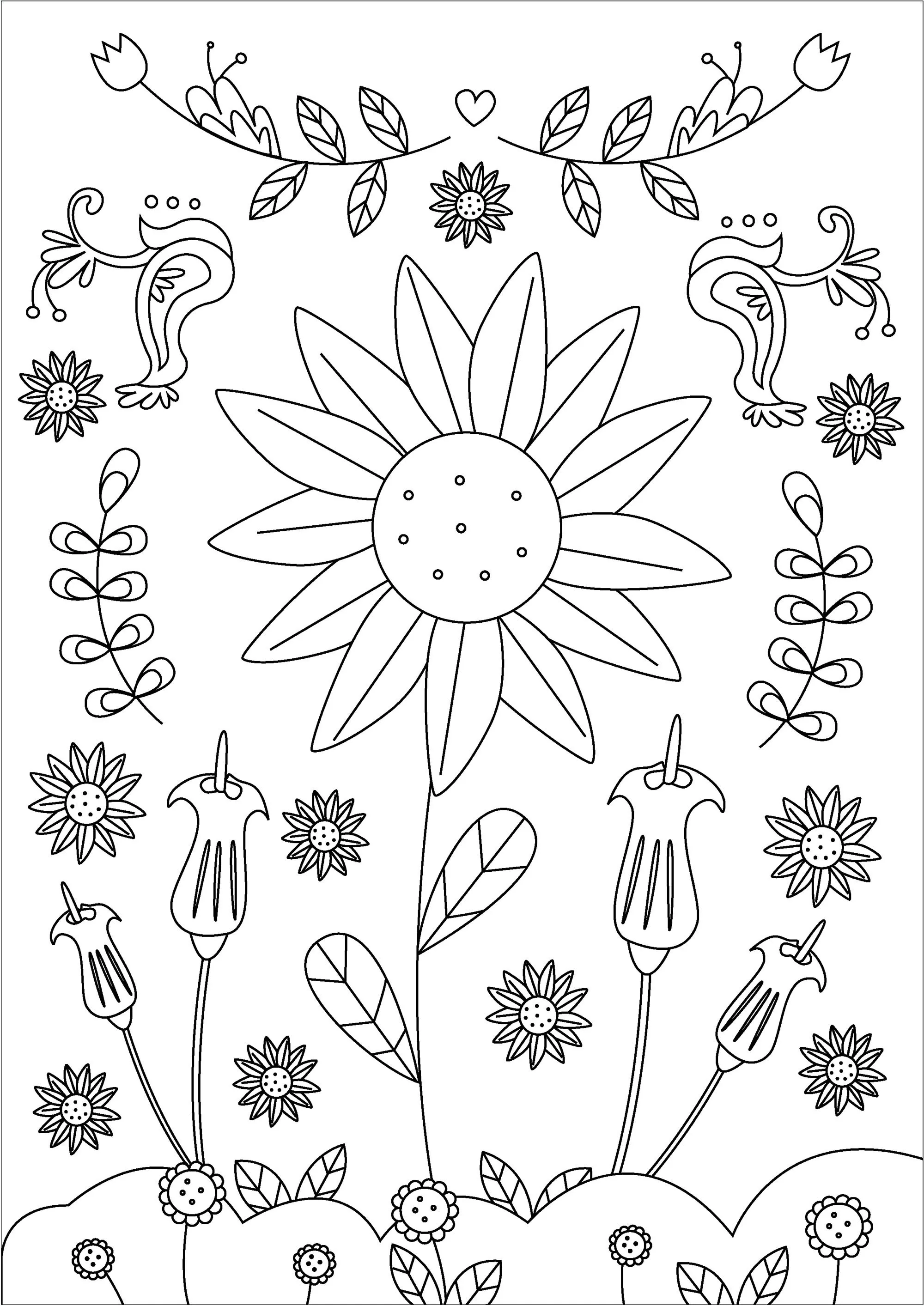 molde de flor gigante para imprimir grátis