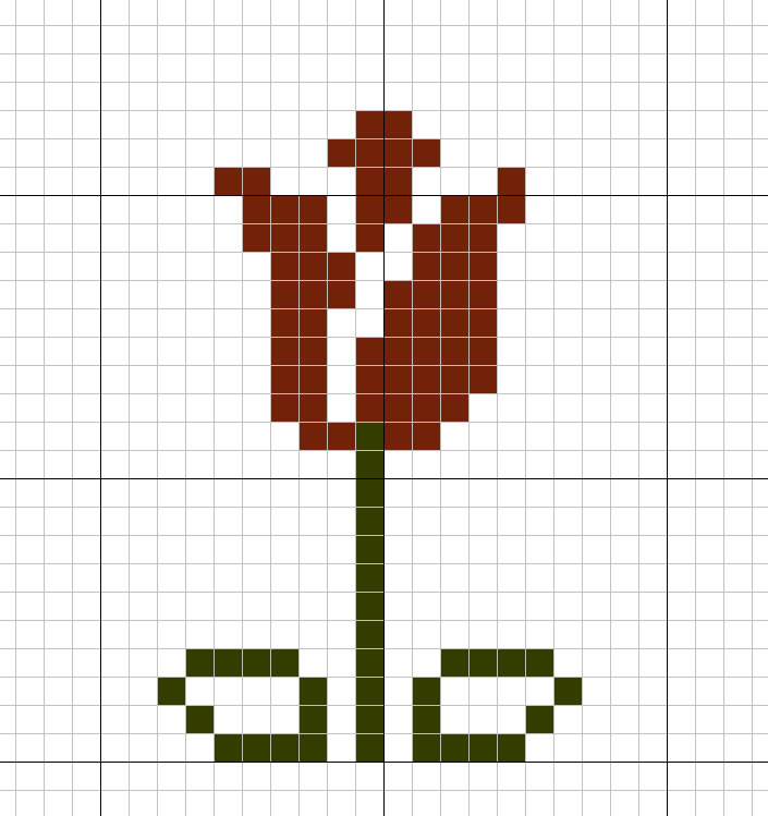 flor para bordar ponto cruz