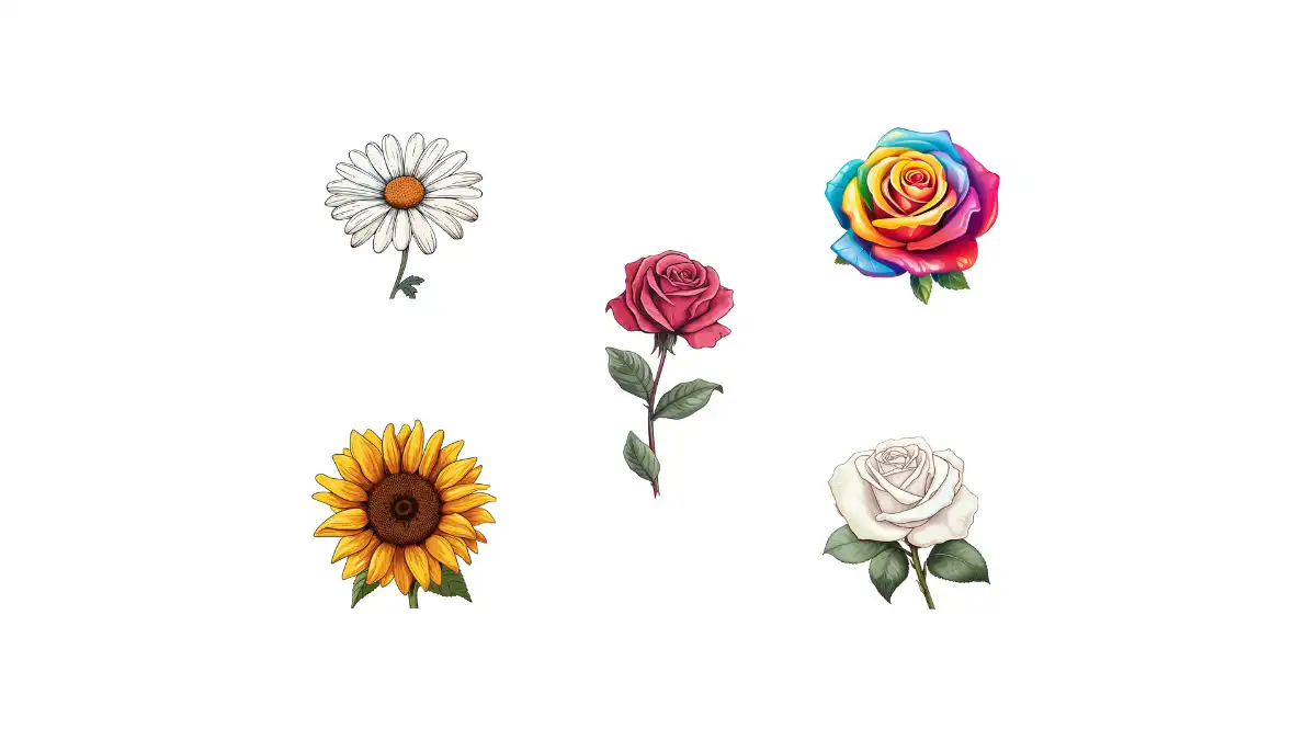 moldes de flores simples