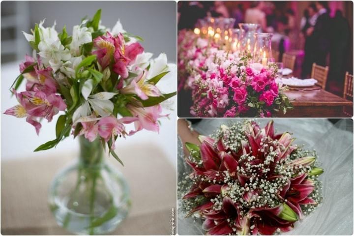 ideias de arranjos de flores para casamento simples