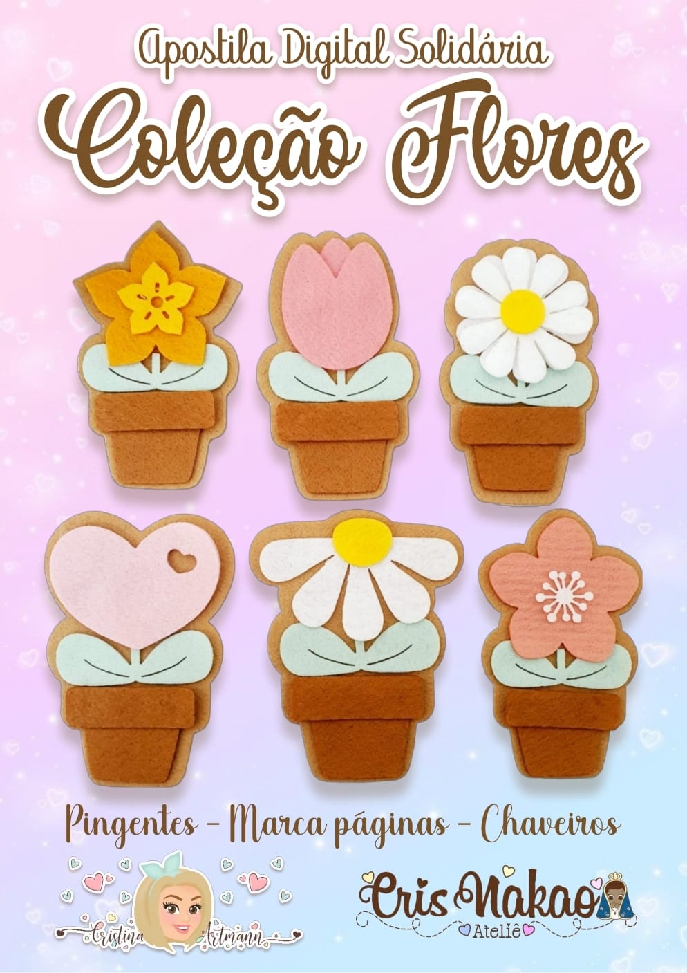 moldes de flores em EVA