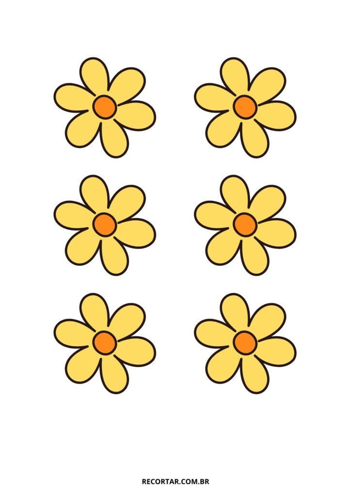 flores para imprimir e recortar