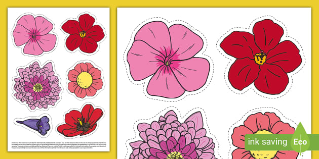 flores para imprimir e recortar
