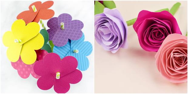 erros comuns ao imprimir e recortar flores de papel