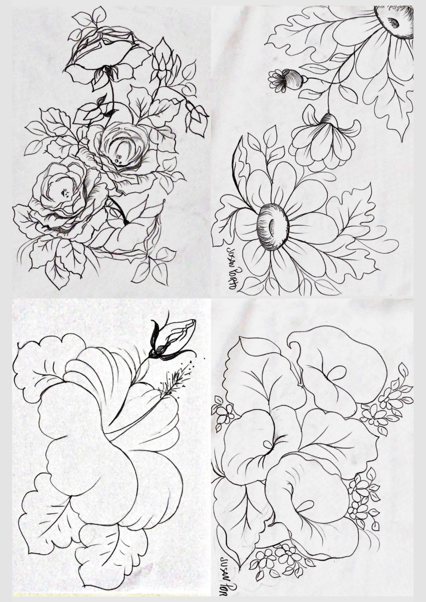 molde de flor para colorir e imprimir
