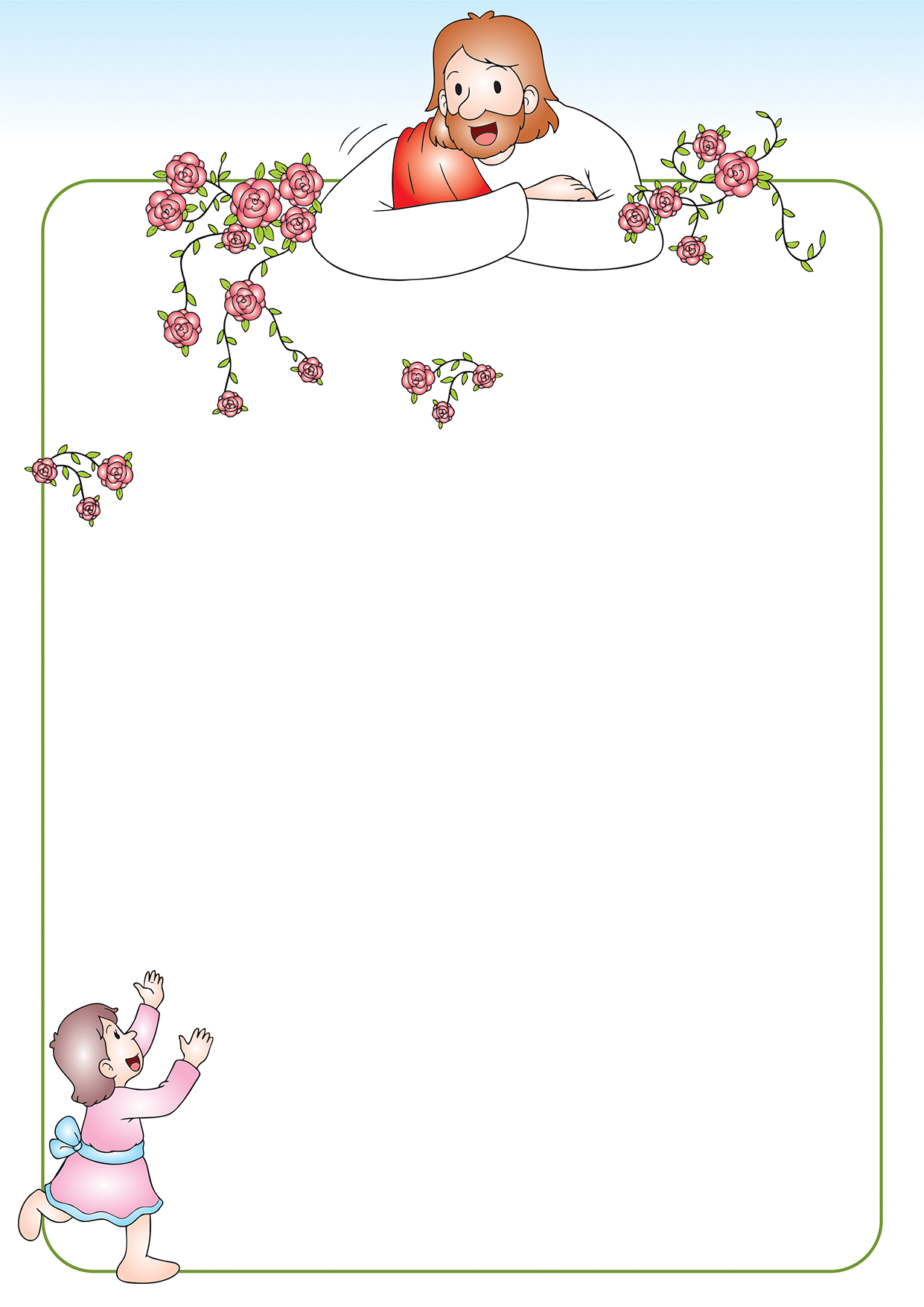 papel de carta floral para imprimir