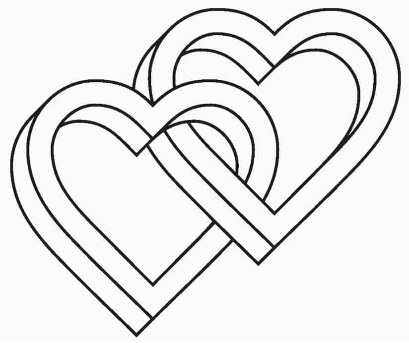 coração para colorir imprimir