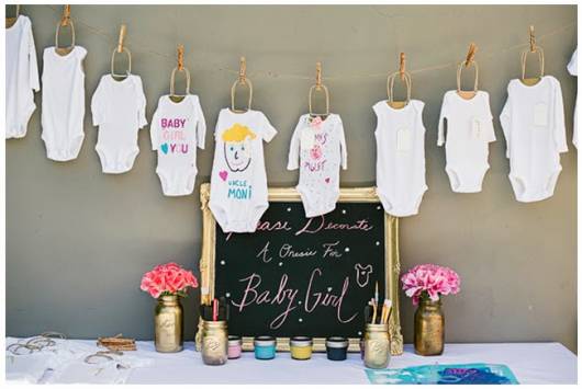 fotos de decoração de chá de fraldas