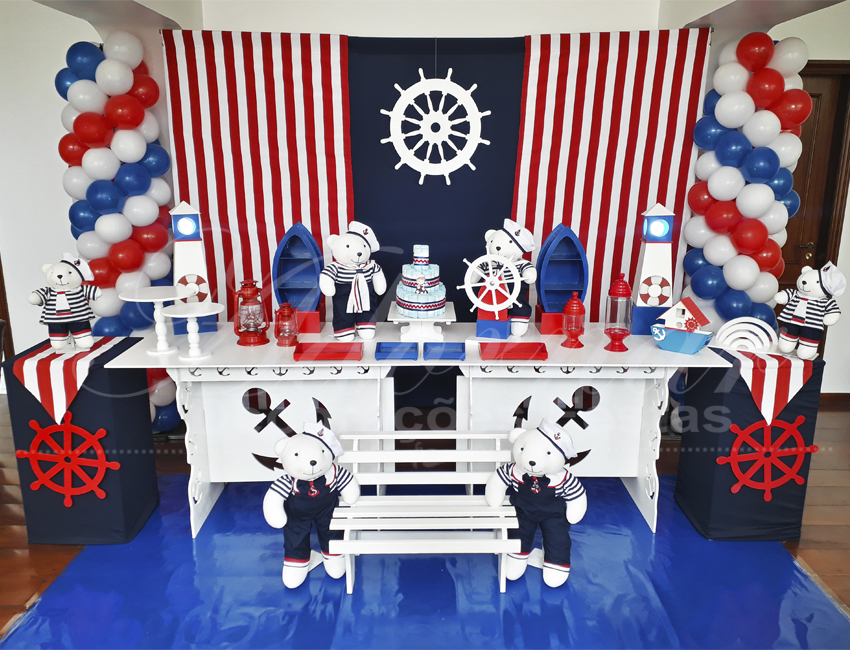 fotos decoração de cha de bebe menino