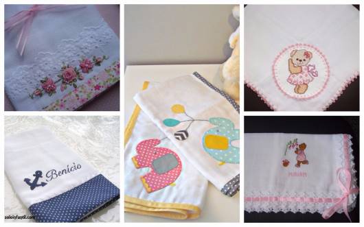 fralda de bebe decorada bordada ou pintada qual a melhor