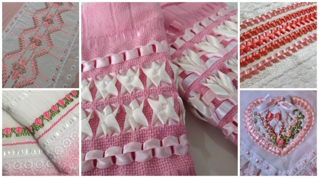 fraldas bordadas com fitas passo a passo