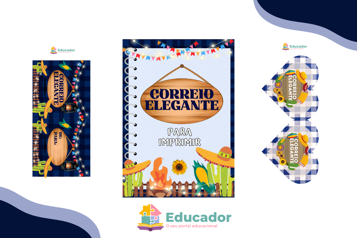 frases correio elegante junino