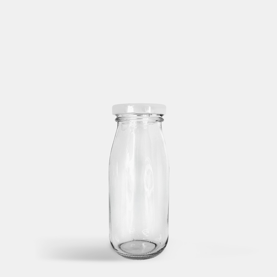 garrafa de vidro de leite