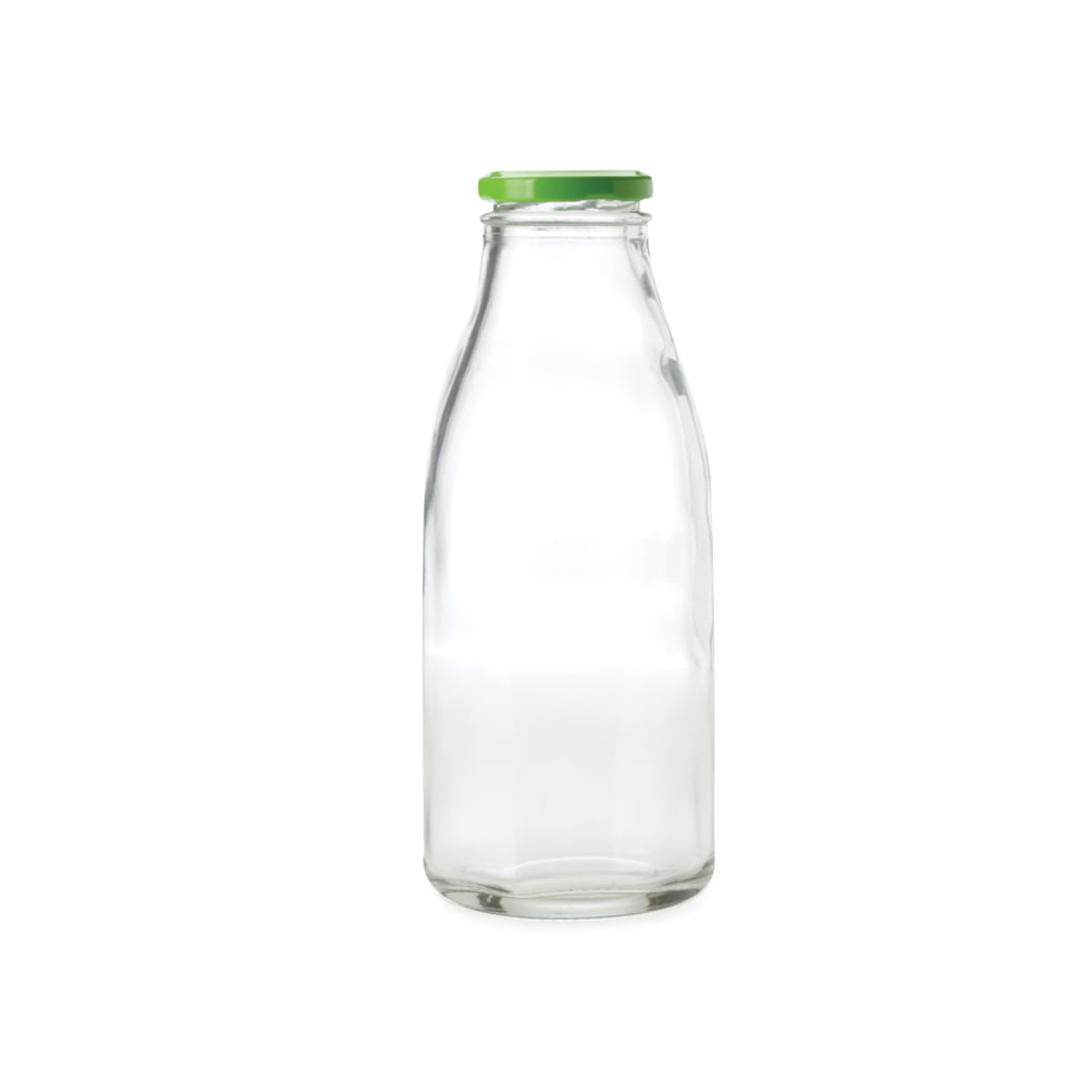 garrafa de vidro de leite