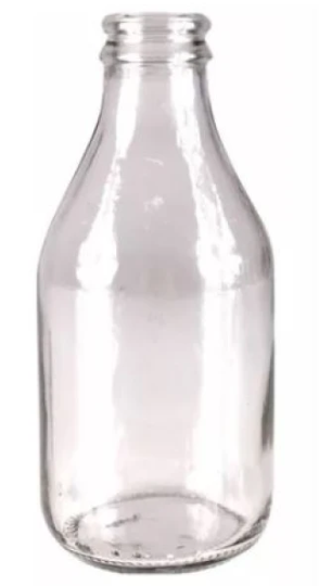 garrafa de vidro de leite
