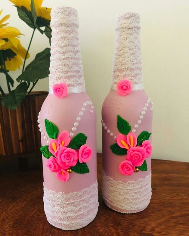 10 ideias criativas garrafa vidro decorada eva