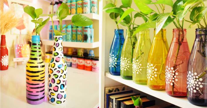 garrafa decorada rustica