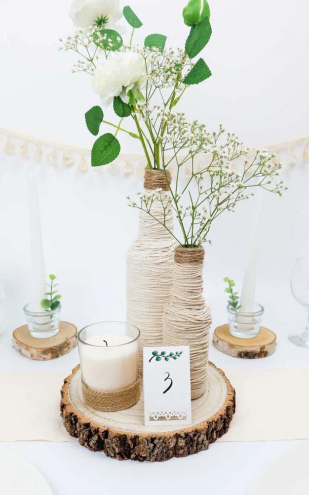 garrafa decorada rustica