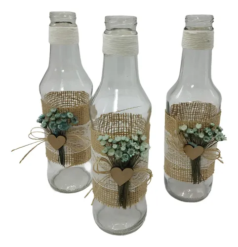 10 ideias criativas garrafa decorada rustica