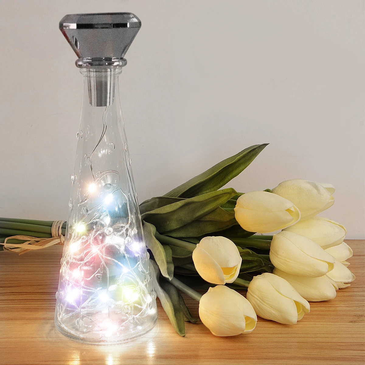 como fazer luminária garrafa vinho fio de fada