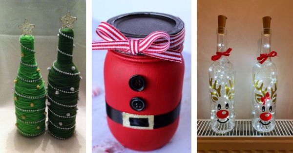 como decorar garrafas para o natal