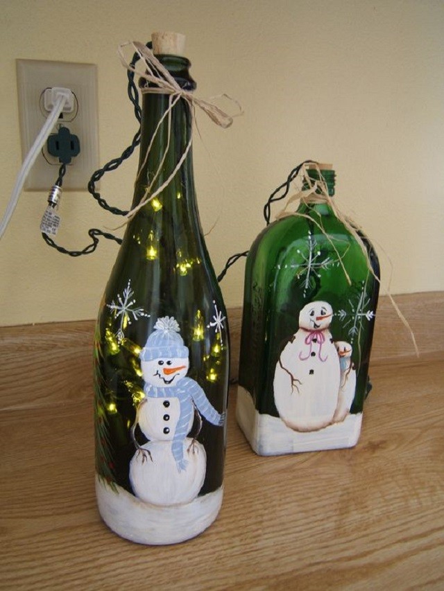 materiais para decorar garrafas de natal