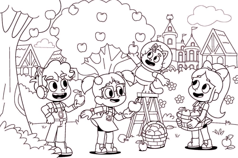 melhores desenhos gato galactico para colorir