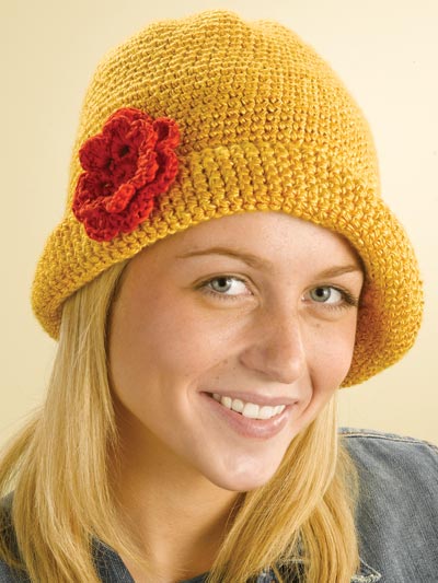Gráfico de chapéu de crochê estilo fedora