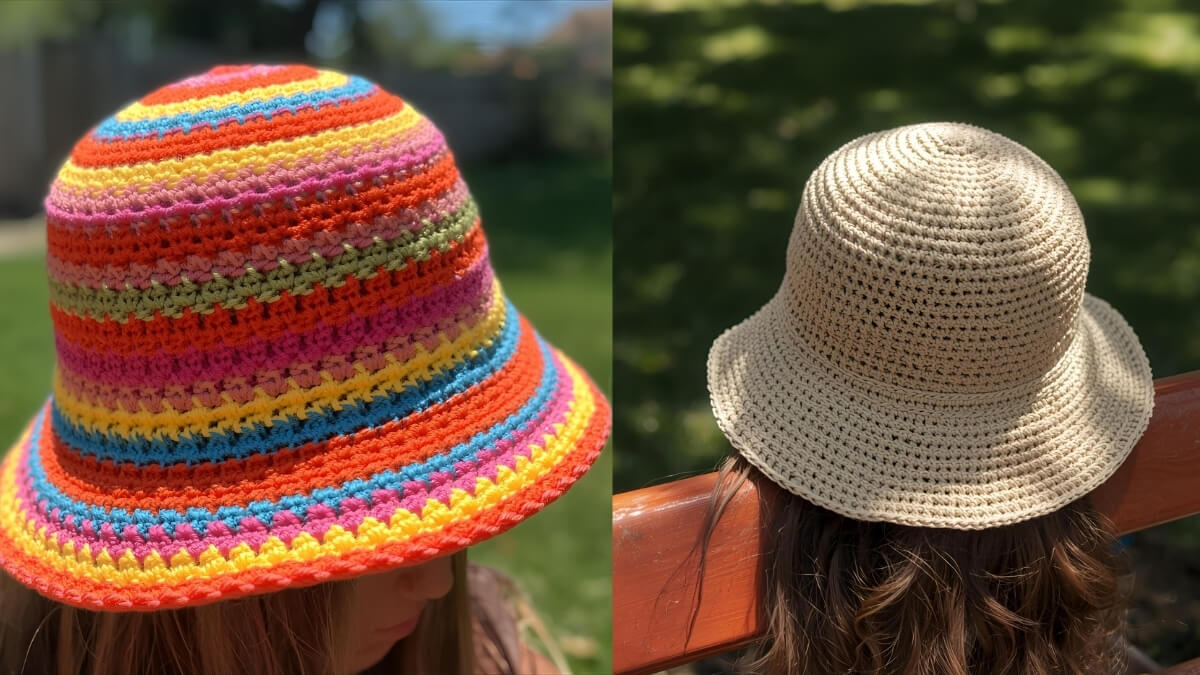 Gráfico de chapéu de crochê estilo fedora