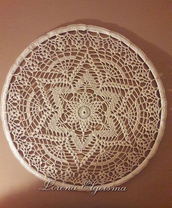 mandalas de crochê com barbante
