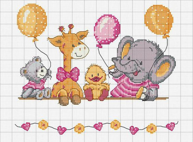 gráfico ponto cruz arco íris bebê grátis