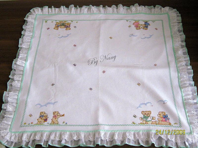 ponto cruz para manta moisés