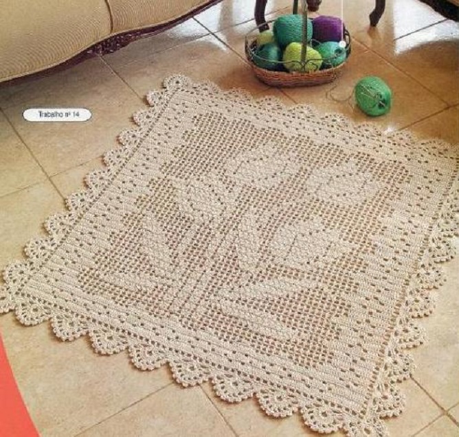 grafico de tapete de barbante
