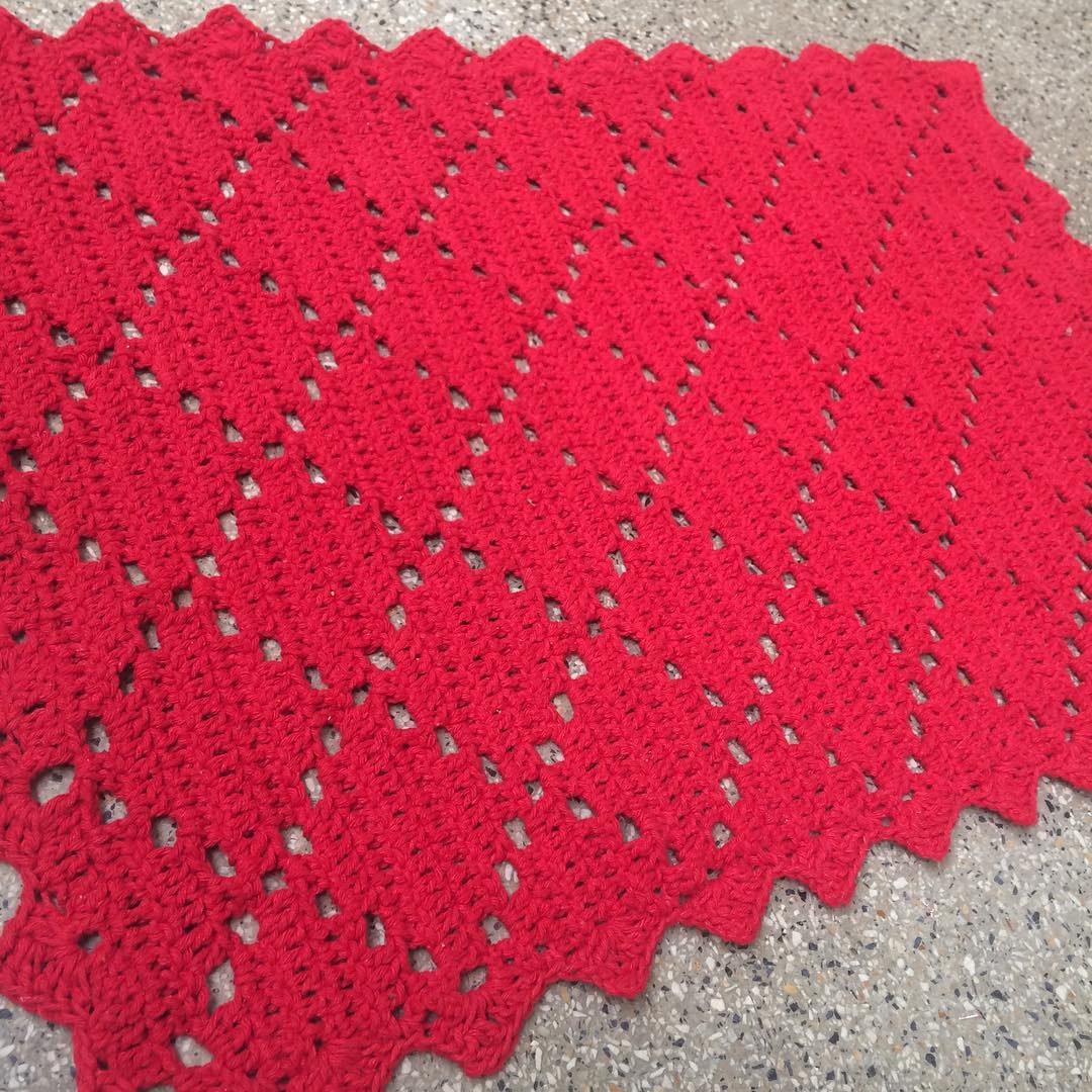 gráfico tapete de crochê passo a passo retangular