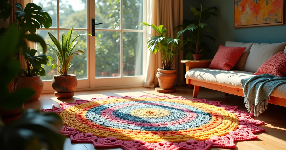 como calcular aumentos para tapete redondo de crochê