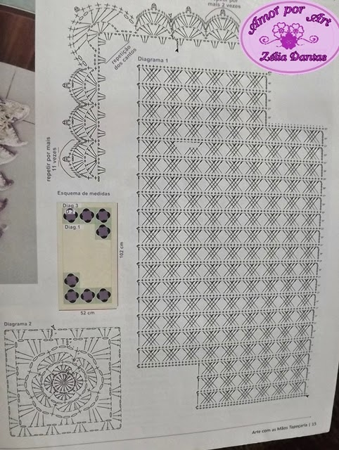 modelos de passadeira de crochê com gráfico para baixar